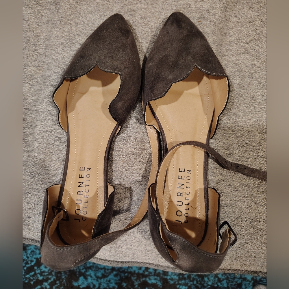 Business Flats with Ankle Straps